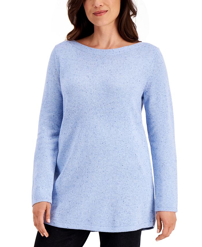 Karen Scott Nep Curved-Hem Tunic Sweater, Created for Macy's - Macy's