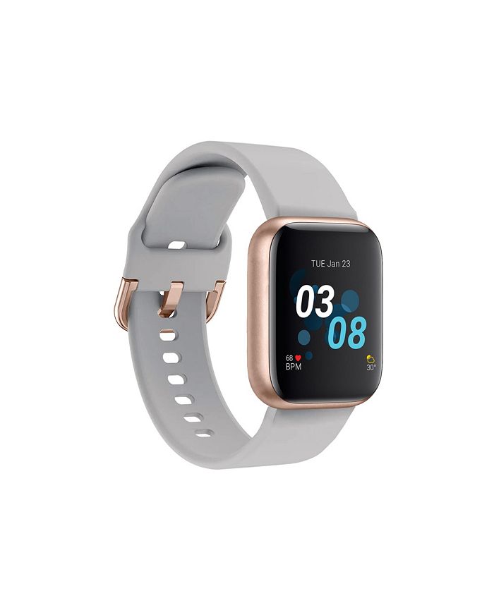 iTouch Air 3 Unisex Heart Rate Grey Strap Smart Watch 40mm Macy's
