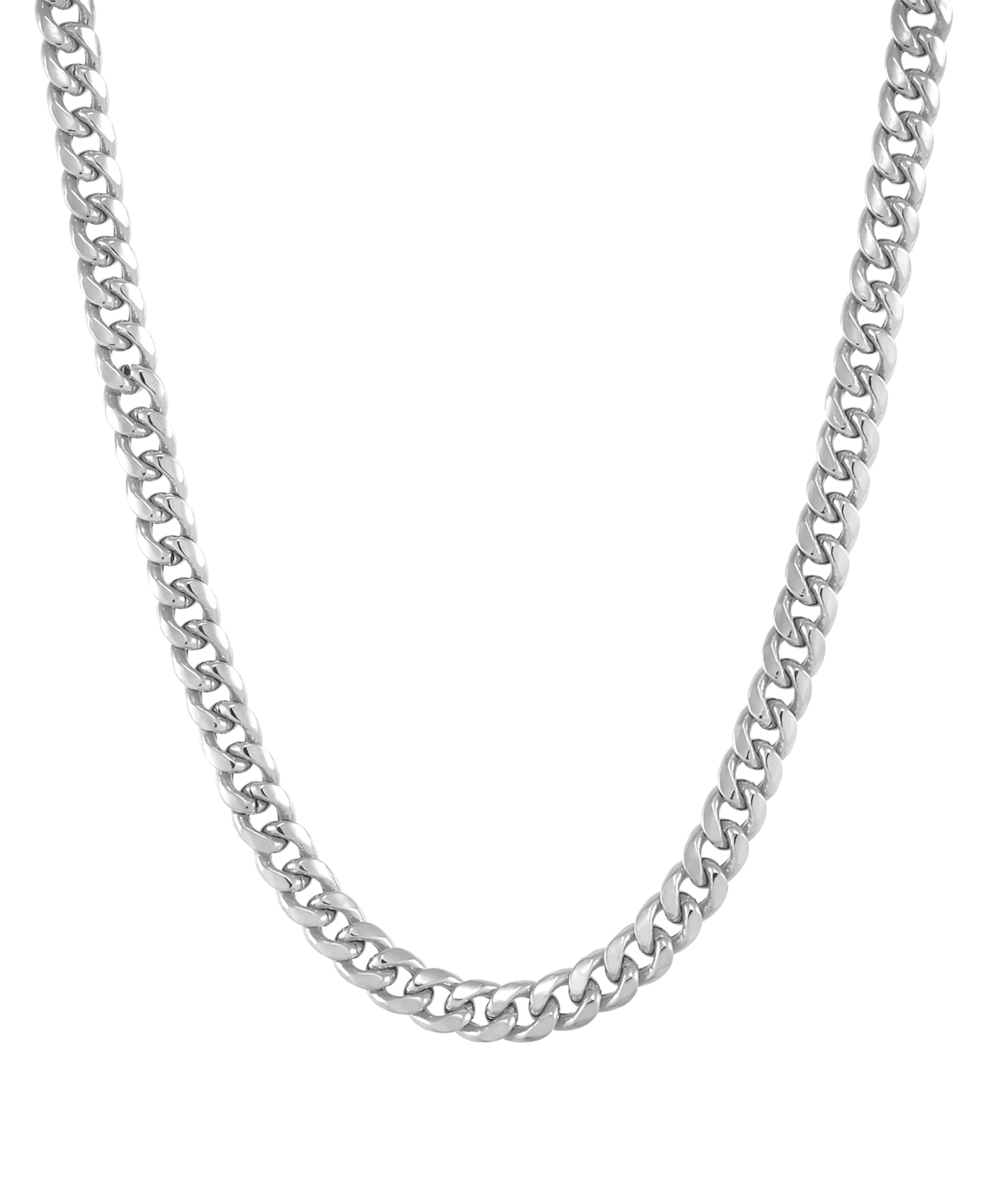 Italian Gold Miami Cuban Link 22" Chain Necklace in 10k White Gold