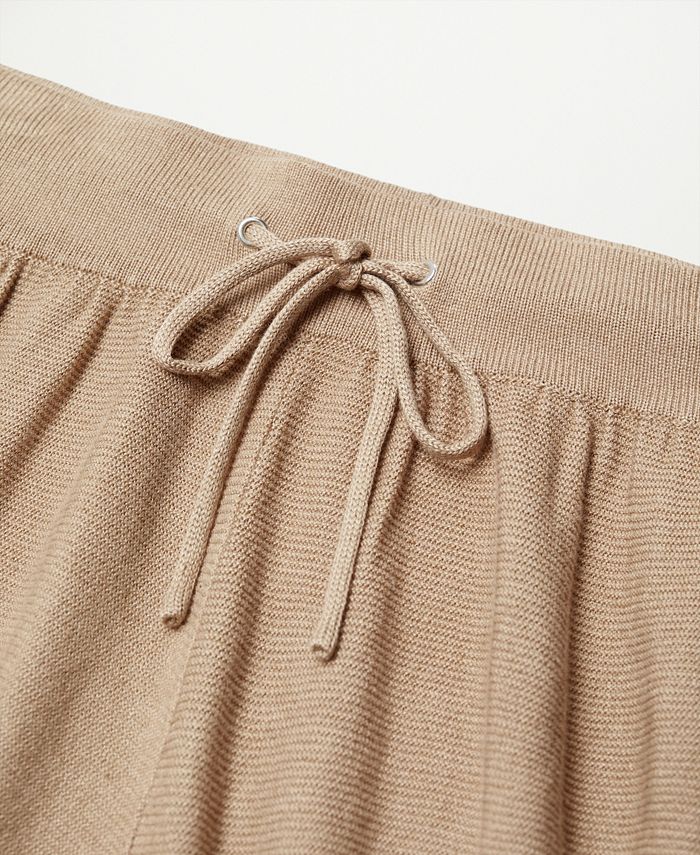 mango elastic waist pants