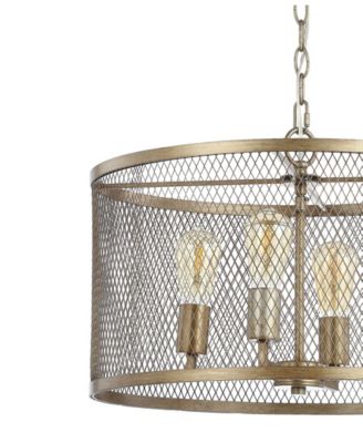 Pen 4-Light Adjustable Industrial Mesh LED Chandelier