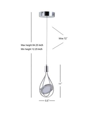 Orion Adjustable Modern Integrated 1-Light Cluster LED Metal Pendant
