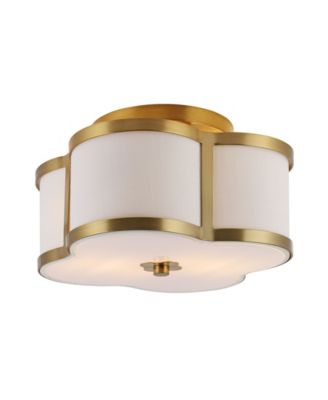 Quatrefoil Scalloped Shade Classic Glam LED Flush Mount