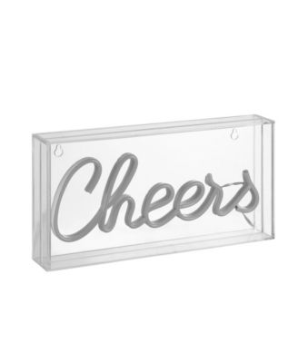 Cheers Contemporary Glam Acrylic Box USB Operated LED Neon Light