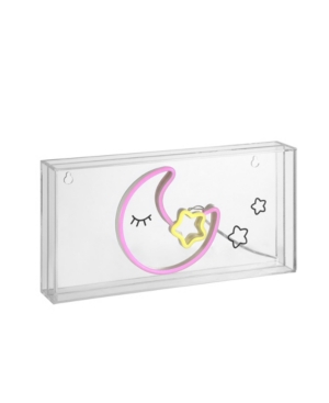 Jonathan Y Moon Contemporary Glam Acrylic Box Usb Operated Led Neon Light In Pink