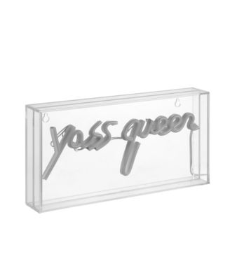 Yass Queen Contemporary Glam Acrylic Box USB Operated LED Neon Light