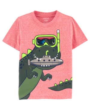 Toddler Boys Dinosaur Snow Yarn T-shirt