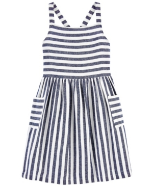 Big Girls Striped Linen Dress