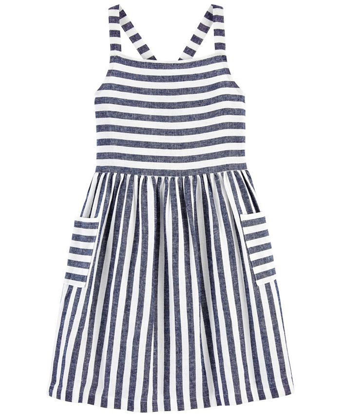 Carter's Big Girls Striped Linen Dress - Macy's