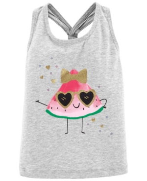 Toddler Girls Glitter Watermelon Racer Back Tank