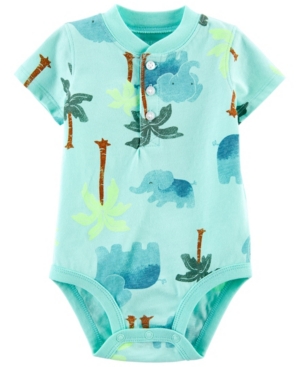 Baby Boys Tropical Henley Bodysuit