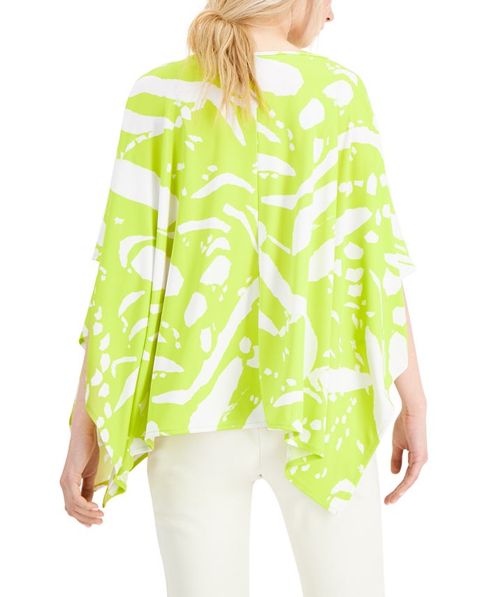 Alfani Abstract-Print Poncho Top, Created for Macy's & Reviews - Tops ...