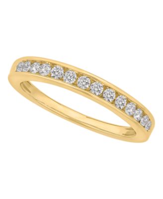 Diamond Channel Band (1/4 ct. t.w.) in 14K White Gold or Yellow Gold