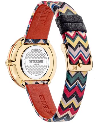 Missoni - Women's Swiss M1 Multicolor Leather Strap Watch 34mm