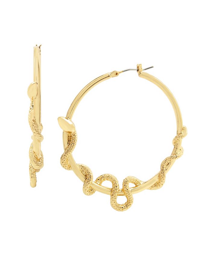 Betsey Johnson Snake Hoop Earrings Macy s