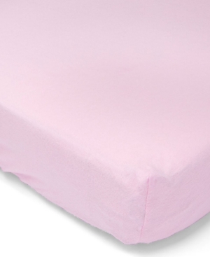 Tendertyme Baby Girls Flannel Solid Crib Sheet In Pink