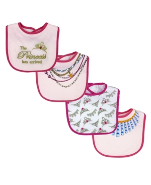 Baby Girls Interlock Bibs Pack of 4
