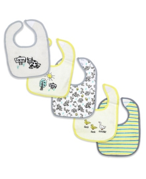 Baby Girls and Boys Farm Terry Bibs Set Pack of 5