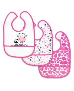 Baby Girls Cow Bibs Set Pack of 3
