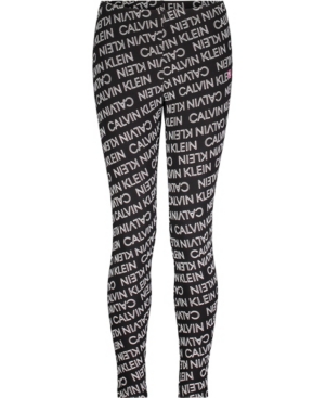 Calvin Klein Big Girls Performance Exploded Logo Legging