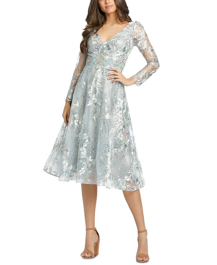 MAC DUGGAL Embellished Embroidered Dress Macy's