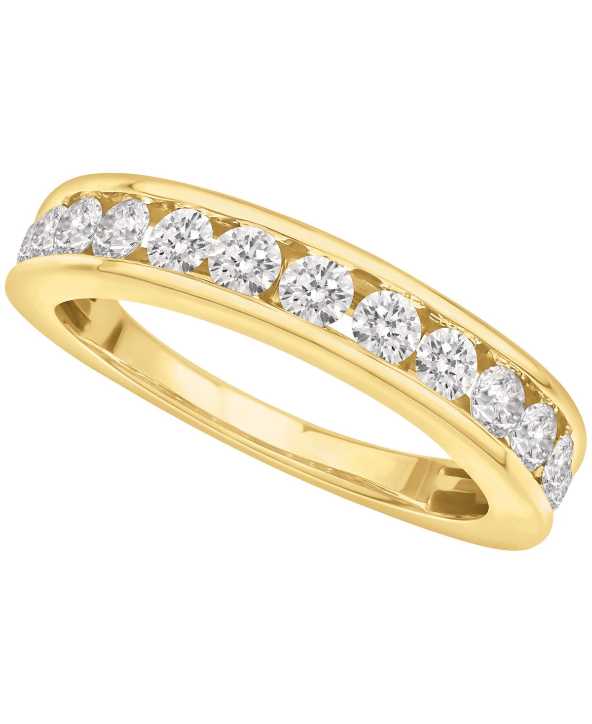 Certified Diamond Channel Band (2 ct. t.w.) in 14K White Gold or- Yellow Gold