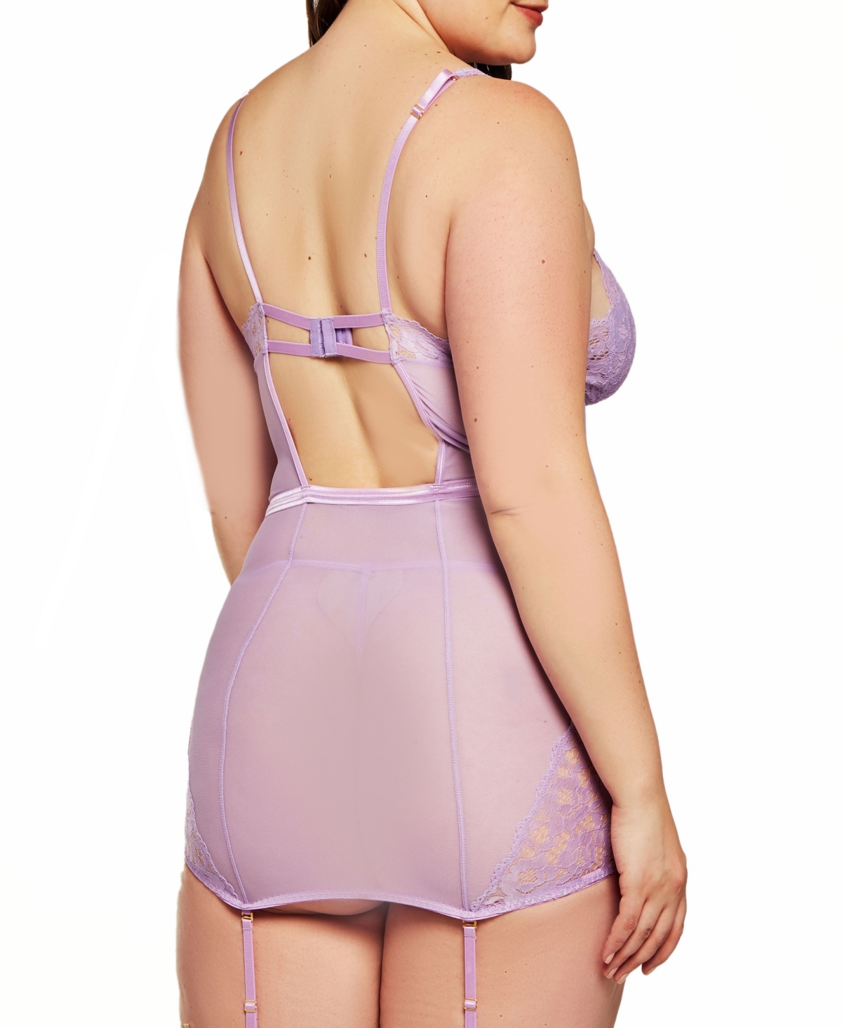 Jeannie Plus Size Elegant Lace Chemise and Panty 2pc Lingerie Set