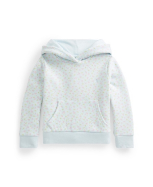 Little Girls Floral Fleece Hoodie
