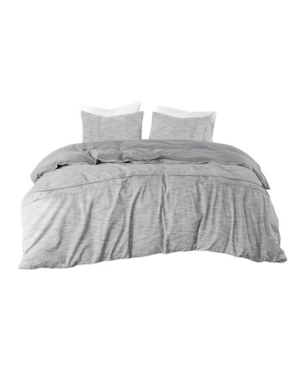 Clean Spaces Dover Oversized 3-pc. Duvet Cover Set, Full/queen Bedding In Gray