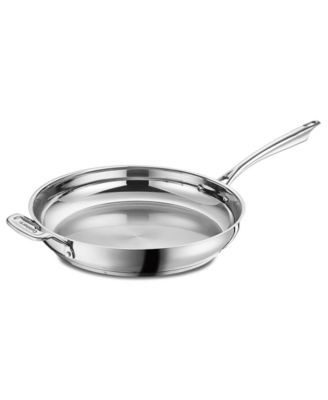 Cuisinart - 12" Stainless Steel Skillet with Helper Handle