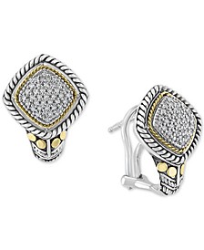 EFFY® Diamond Cluster Statement Earrings (1/3 ct. t.w.) in Sterling Silver & 18k Gold
