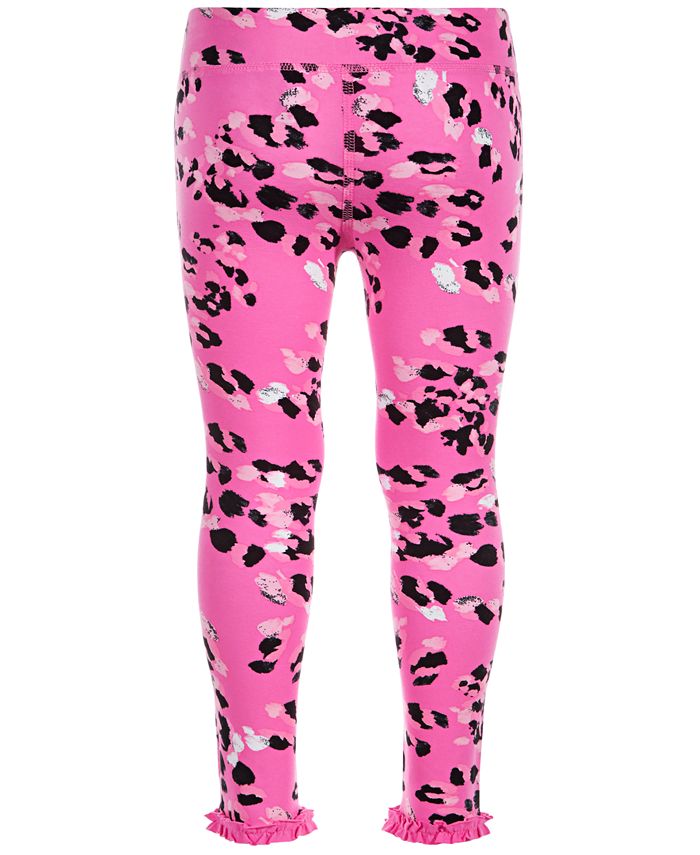 Ideology Little Girls AnimalPrint Ruffle Leggings, Created for Macy's