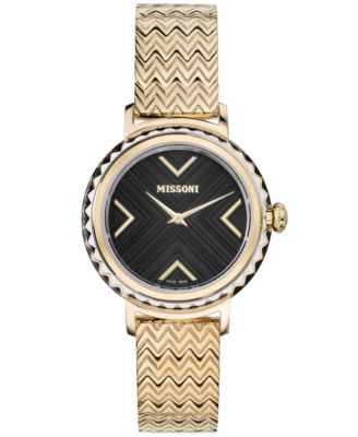 Missoni Gold Watch with Chevron Pattern Rolex Day-Date 18388  main image 4