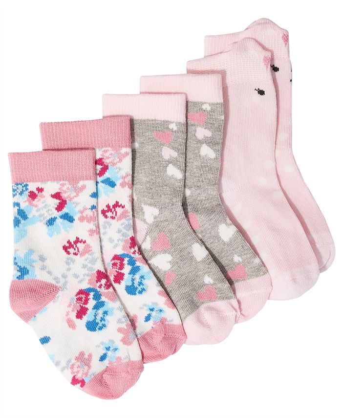 First Impressions Baby Girls 3-Pk. Mix & Match Socks, Created for Macy ...