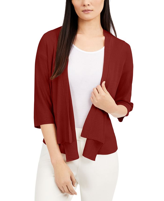 Draped open front new arrivals cardigan