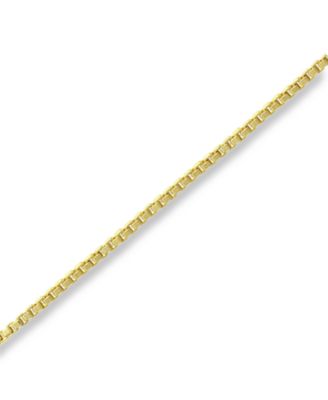 Adjustable 16"- 22" Box Link Chain Necklace in 18k Gold-Plated Sterling Silver, Created for Macy's (Also in Sterling Silver)