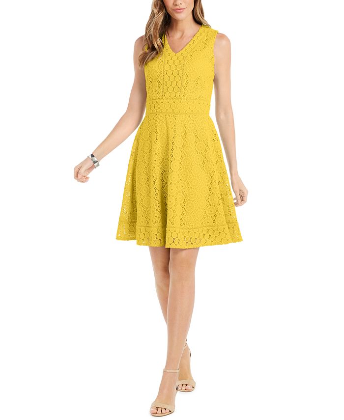 Charter Club - Lace Fit & Flare Dress