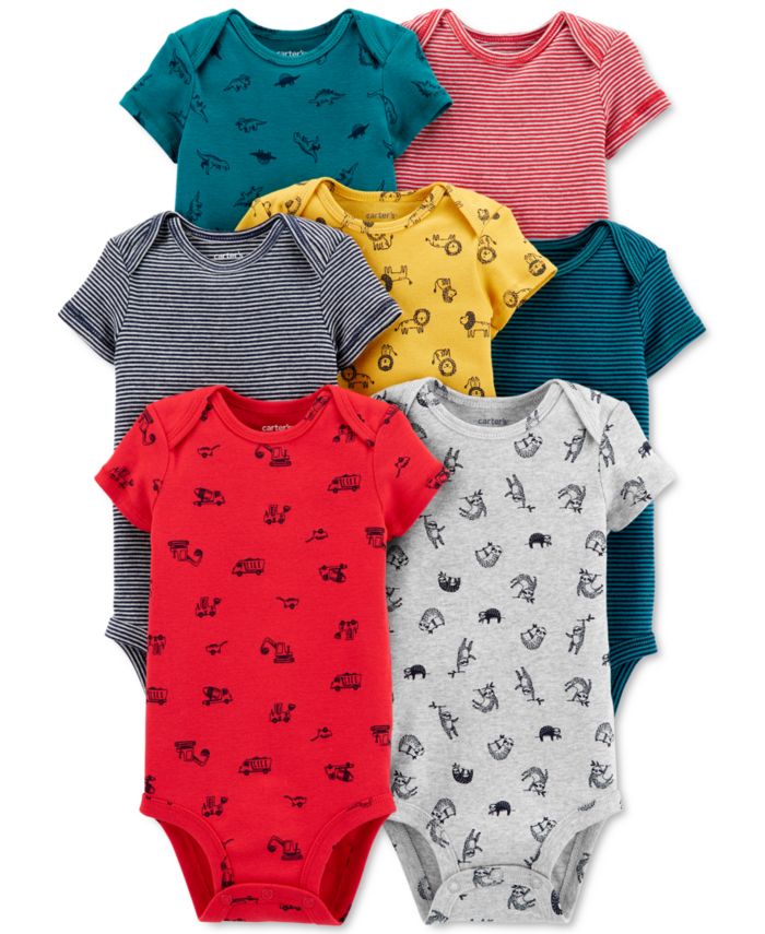 Carter's Baby Boys 7-Pack Short-Sleeve Bodysuits & Reviews - All Baby - Kids - Macy's