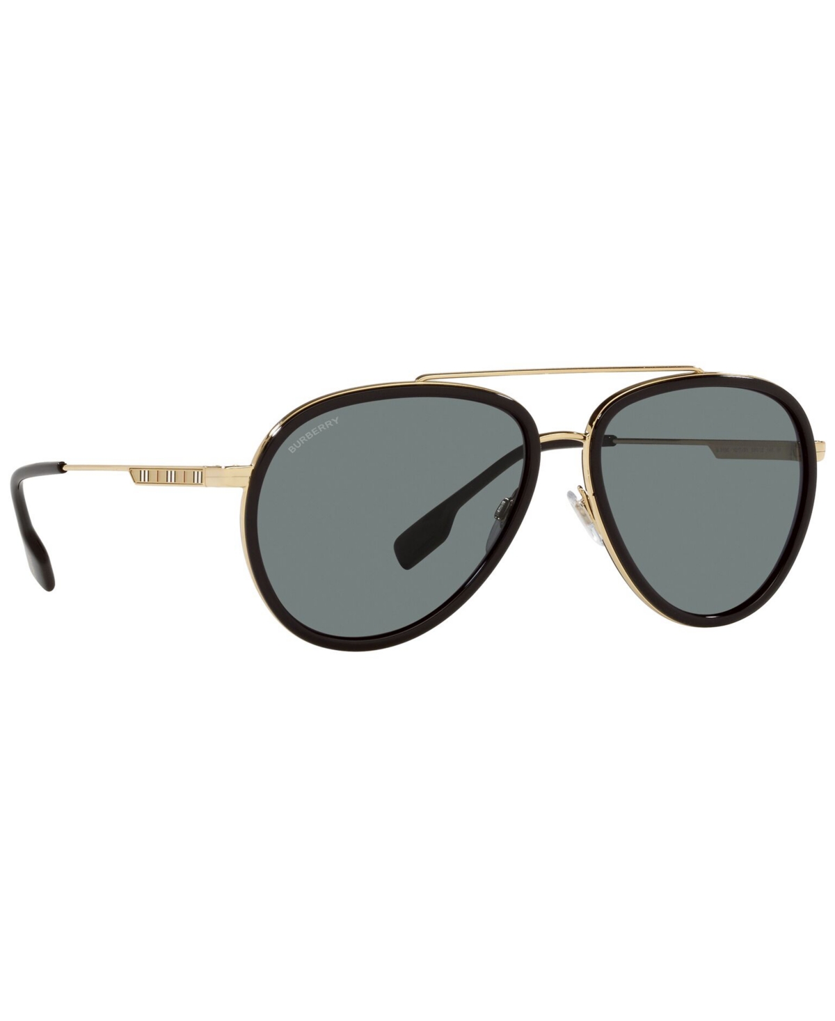 Shop Burberry Men's Polarized Sunglasses, Be3125 Oliver In Gold,polar Dark Grey