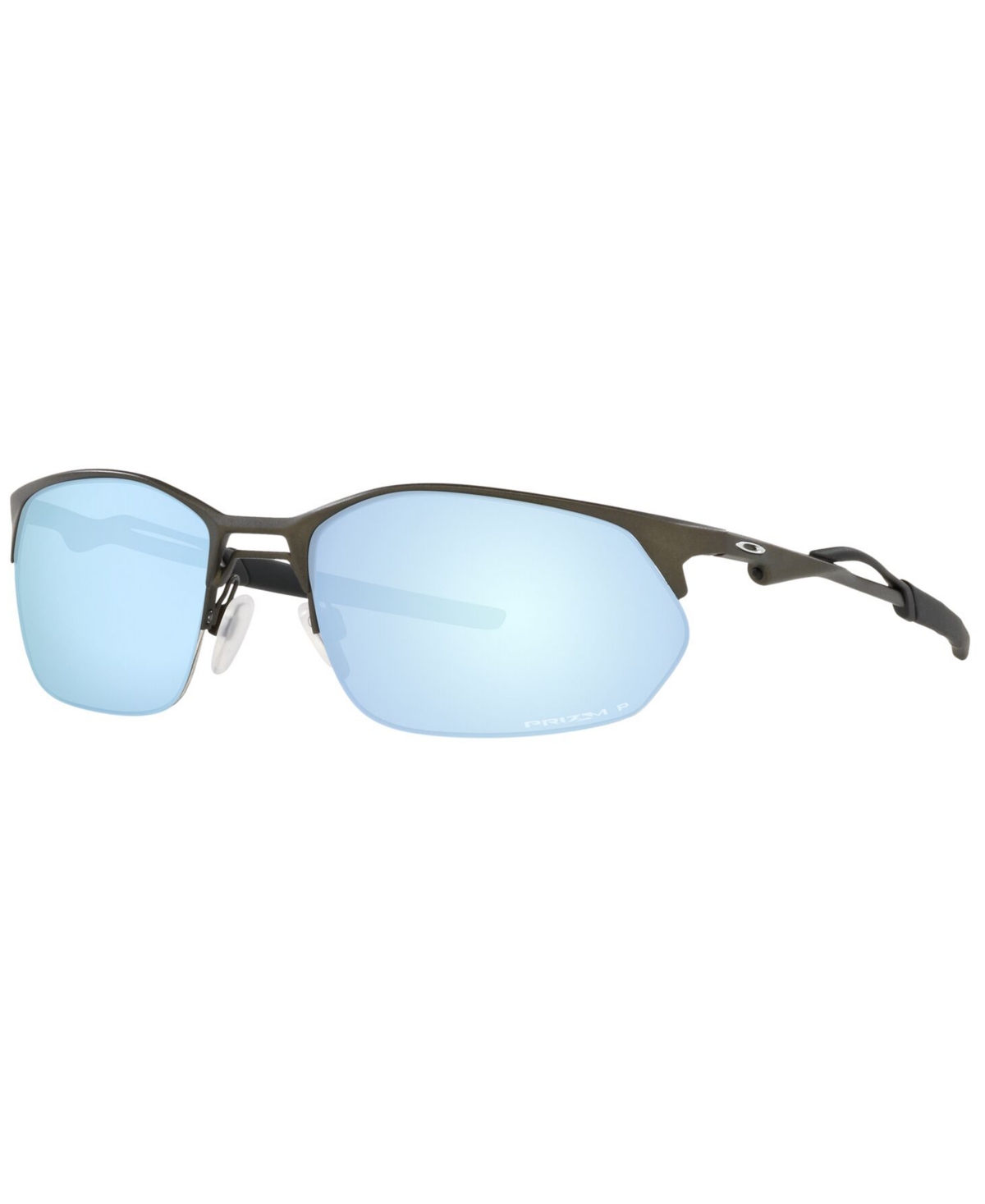 Shop Oakley Men's Wire Tap Polarized Sunglasses, Oo4145 60 In Satin Lead,prizm Deep Water Polarized