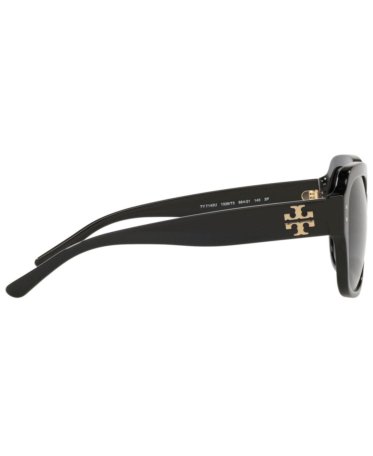 Женские солнцезащитные очки Tory Burch Polarized Sunglasses, TY7143U, цвет: Чёрный / Серый градиентный — фото 4