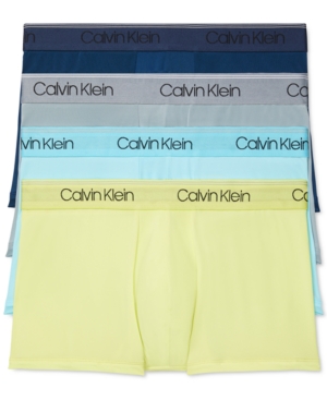 Calvin Klein Men's 3+1 Value Pack Micro Stretch Low-Rise Trunks