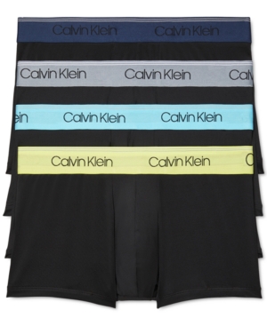 Calvin Klein Men's 3+1 Value Pack Micro Stretch Low-Rise Trunks