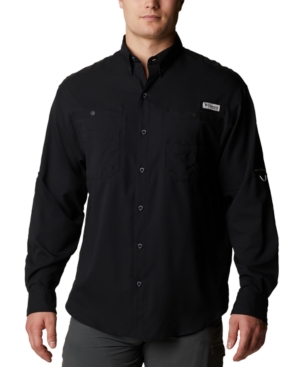 Columbia Men's Pfg Tamiami Ii Long-sleeve Shirt In Black