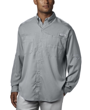 Shop Columbia Men's Pfg Tamiami Ii Long-sleeve Shirt In Cool Grey