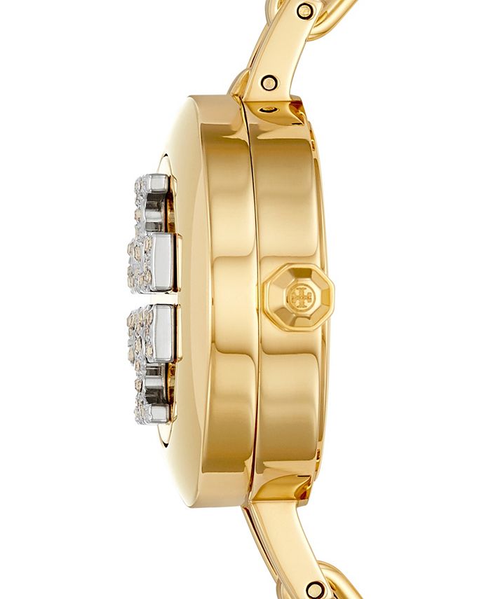 Tory Burch Women's Reva GoldTone Stainless Steel Bracelet Watch 26mm Gift Set Macy's