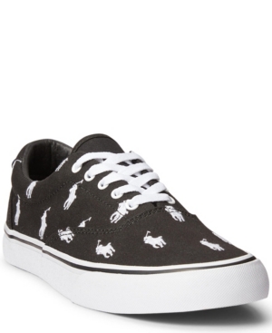 Polo Ralph Lauren Men's Thorton Allover-Pony Canvas Sneaker Men's Shoes