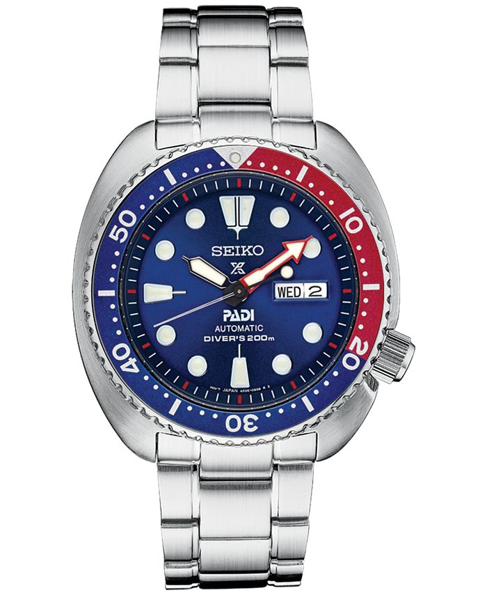 Seiko Men's Automatic Prospex Diver Stainless Steel Bracelet Watch 45mm &  Reviews - All Watches - Jewelry & Watches - Macy's