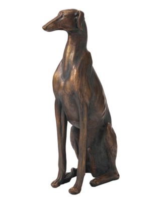 Sitting Grayhound Dog Statue