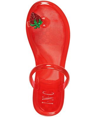 Designer red watermelon clear jelly sandals for ladies